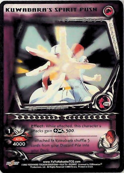 Yu Yu Hakusho TCG | Kuwabara's Spirit Push (Foil) - Dark Tournament C113 | The Nerd Merchant
