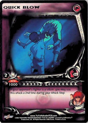 Yu Yu Hakusho TCG | Quick Blow (Foil) - Dark Tournament C117 | The Nerd Merchant