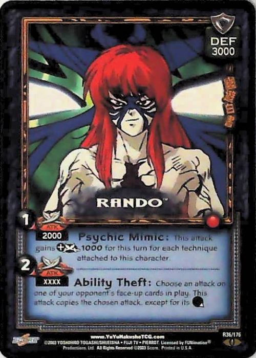 Yu Yu Hakusho TCG | Rando - Ghost Files R36 [1st Ed.] | The Nerd Merchant