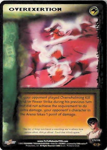 Yu Yu Hakusho TCG | Overexertion - Ghost Files C71 [1st Ed.] | The Nerd Merchant