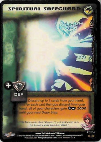 Yu Yu Hakusho TCG | Spiritual Safeguard - Ghost Files C77 [1st Ed.] | The Nerd Merchant