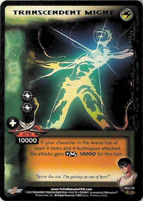 Yu Yu Hakusho TCG | Transcendent Might - Ghost Files R92 [1st Ed.] | The Nerd Merchant