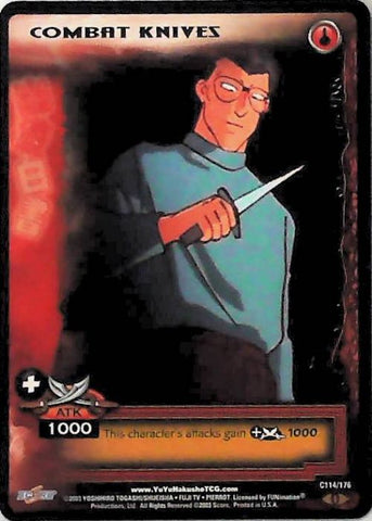 Yu Yu Hakusho TCG | Combat Knives - Ghost Files C114 [1st Ed.] | The Nerd Merchant