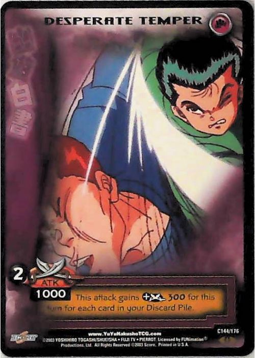 Yu Yu Hakusho TCG | Desperate Temper - Ghost Files C144 [1st Ed.] | The Nerd Merchant