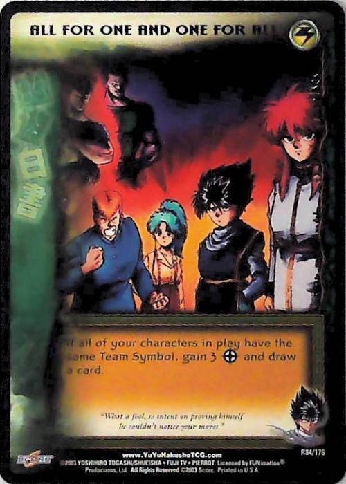 Yu Yu Hakusho TCG | All For One and One For All - Ghost Files R84 | The Nerd Merchant