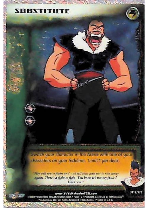 Yu Yu Hakusho TCG | Substitute (Foil) - Ghost Files U112 | The Nerd Merchant