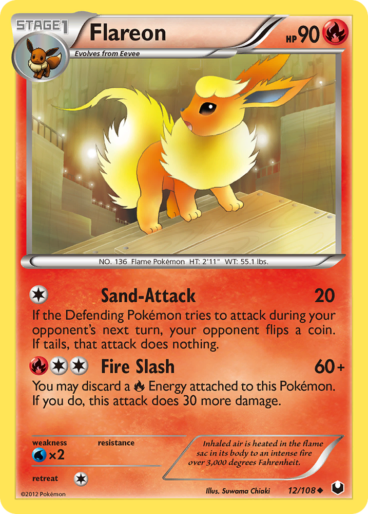 Pokemon | Flareon (12/108) [Black & White: Dark Explorers] | The Nerd Merchant