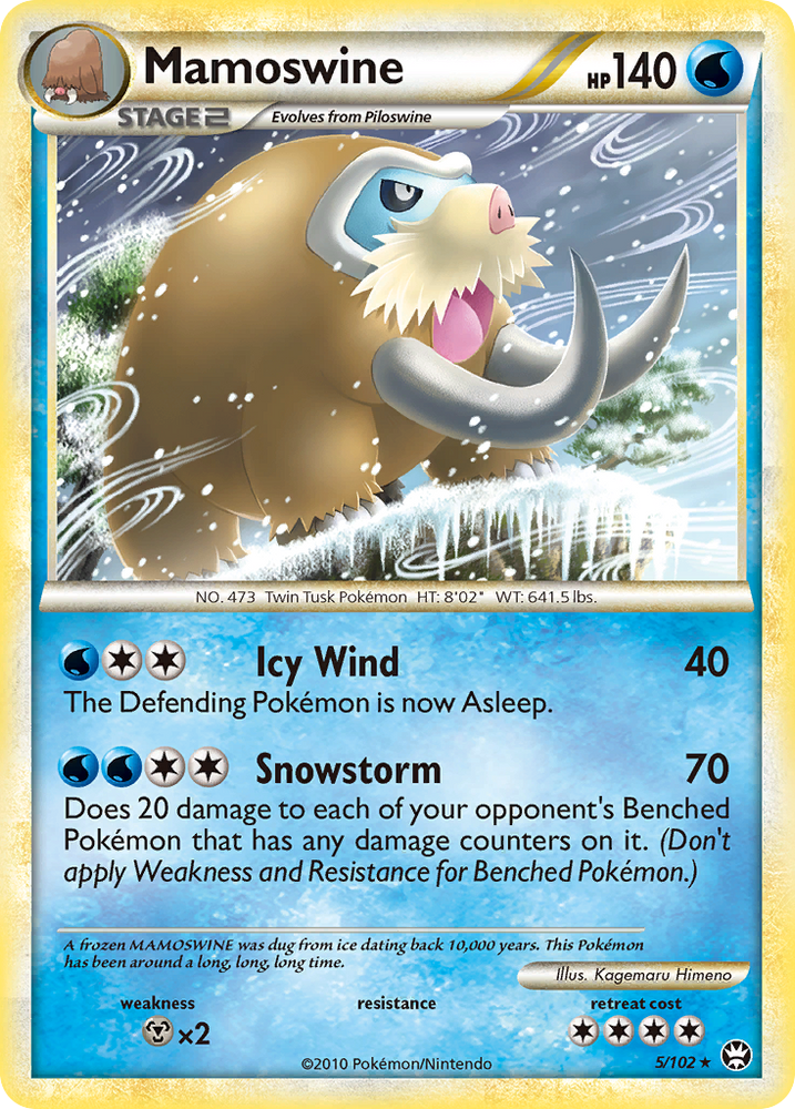Pokemon | Mamoswine (5/102) [HeartGold & SoulSilver: Triumphant] | The Nerd Merchant