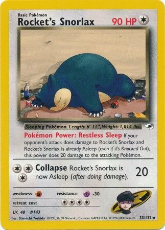 Pokemon | Rocket's Snorlax (33/132) [Gym Heroes Unlimited] | The Nerd Merchant