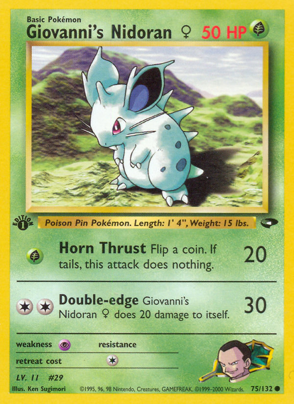 Pokemon | Giovanni's Nidoran (75/132) (Female) [Gym Challenge 1st Edition] | The Nerd Merchant