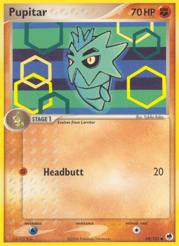 Pokemon | Pupitar (58/101) [EX: Dragon Frontiers] | The Nerd Merchant