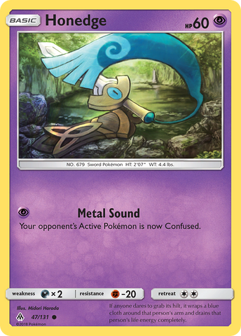 Pokemon | Honedge (47/131) [Sun & Moon: Forbidden Light] | The Nerd Merchant