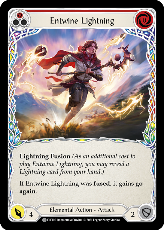 Flesh and Blood TCG | Entwine Lightning (Red) [ELE100] (Tales of Aria)  1st Edition Normal | The Nerd Merchant