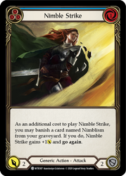 Flesh and Blood TCG | Nimble Strike (Blue) [U-WTR187] (Welcome to Rathe Unlimited)  Unlimited Rainbow Foil | The Nerd Merchant