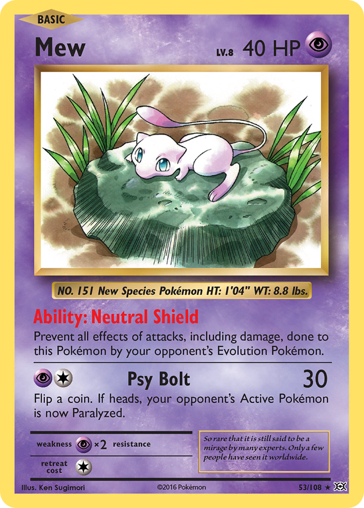 Pokemon | Mew (53/108) [XY: Evolutions] | The Nerd Merchant