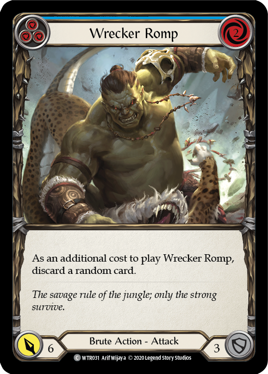 Flesh and Blood TCG | Wrecker Romp (Blue) [U-WTR031] (Welcome to Rathe Unlimited)  Unlimited Rainbow Foil | The Nerd Merchant