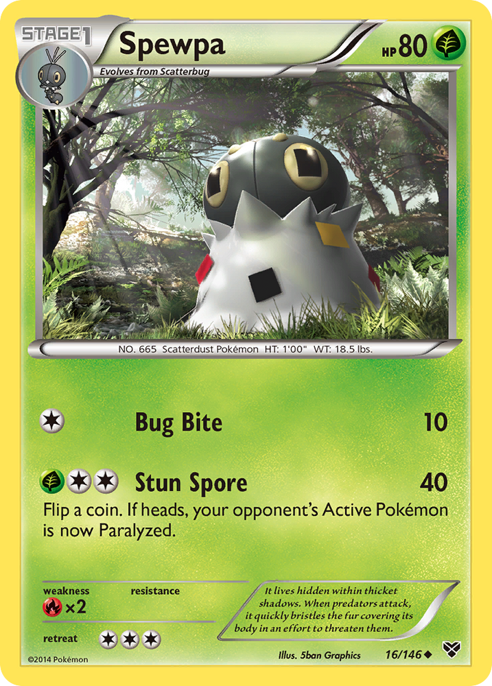 Pokemon | Spewpa (16/146) [XY: Base Set] | The Nerd Merchant