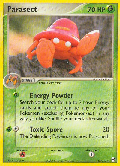 Pokemon | Parasect (43/112) [EX: FireRed & LeafGreen] | The Nerd Merchant