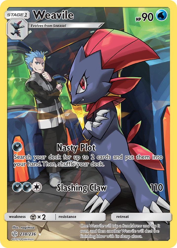 Pokemon| Weavile (238/236) [Sun & Moon: Cosmic Eclipse] | The Nerd Merchant