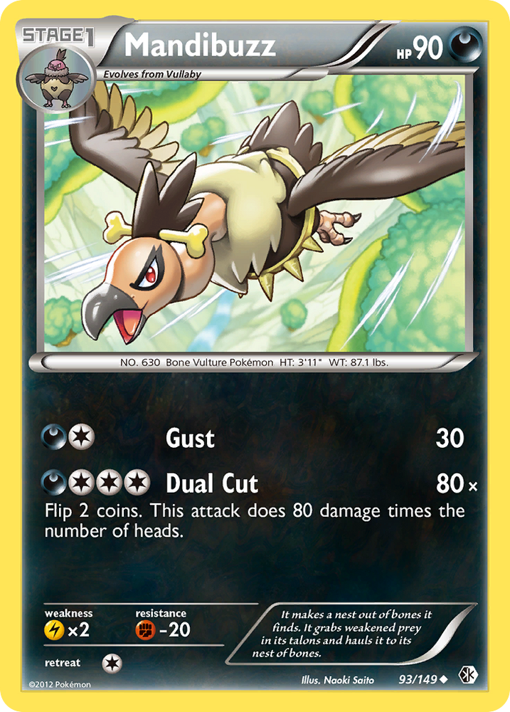 Pokemon | Mandibuzz (93/149) [Black & White: Boundaries Crossed] | The Nerd Merchant
