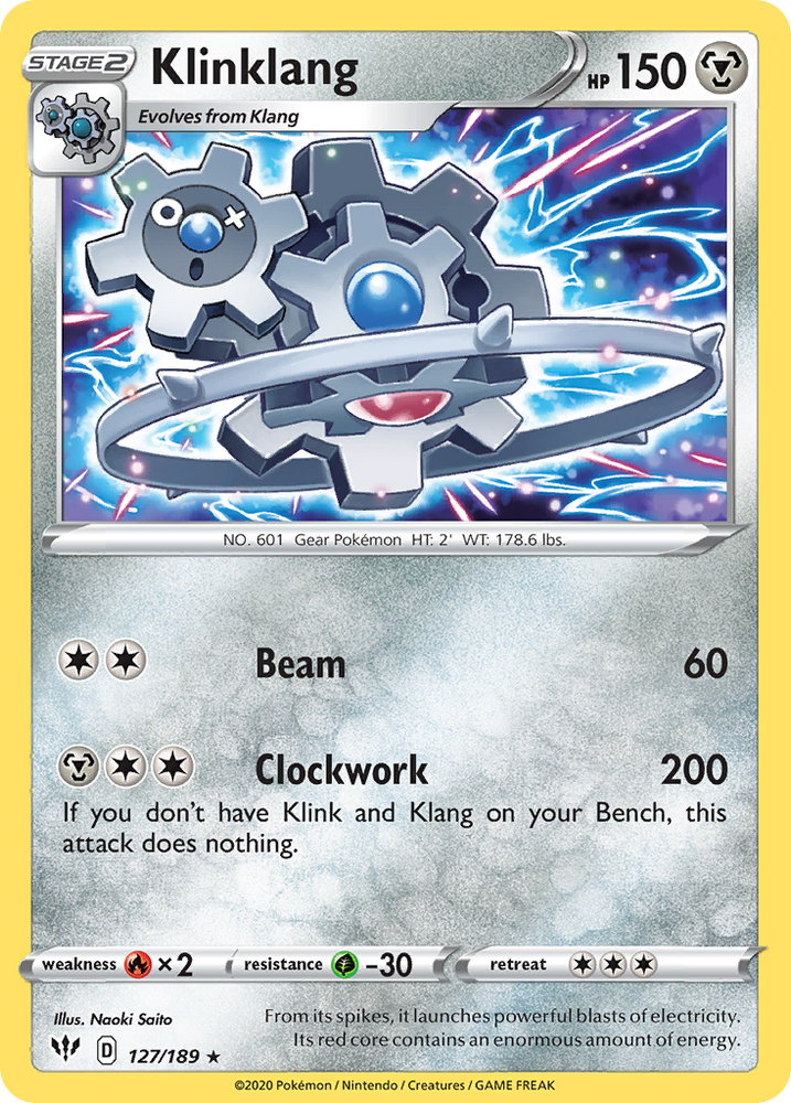 Pokemon | Klinklang (127/189) [Sword & Shield: Darkness Ablaze] | The Nerd Merchant