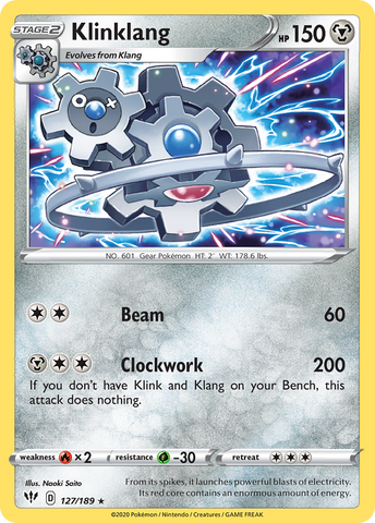 Pokemon | Klinklang (127/189) [Sword & Shield: Darkness Ablaze] | The Nerd Merchant