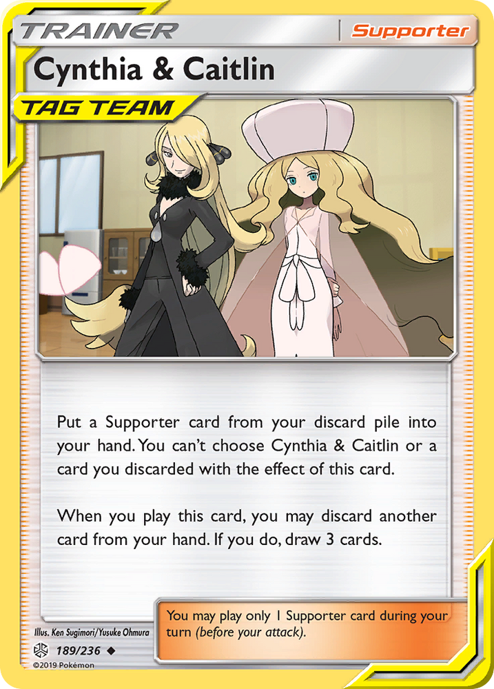 Pokemon| Cynthia & Caitlin (189/236) [Sun & Moon: Cosmic Eclipse] | The Nerd Merchant