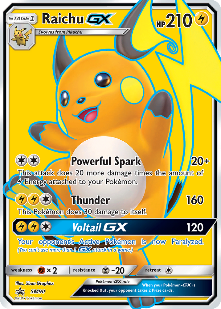Pokemon | Raichu GX (SM90) [Sun & Moon: Black Star Promos] | The Nerd Merchant