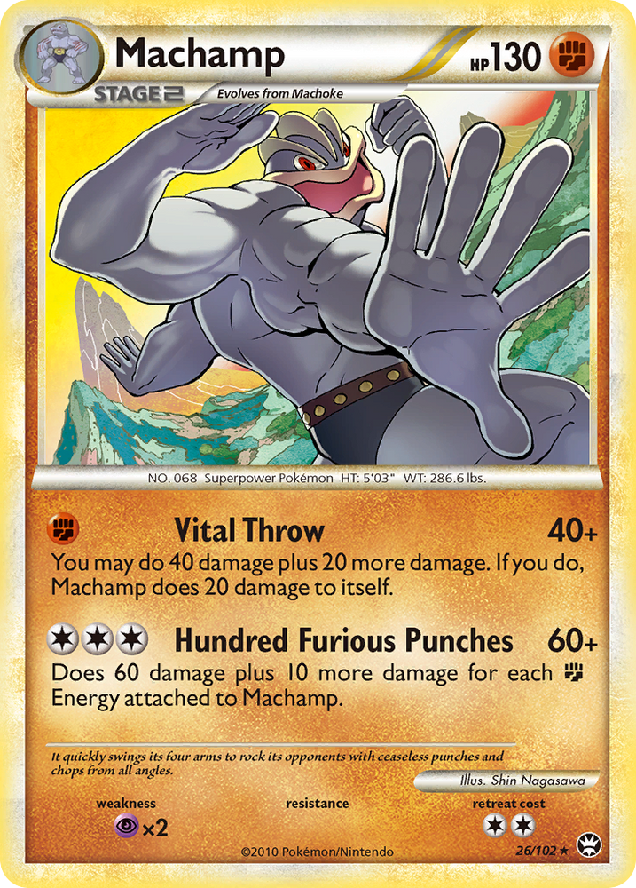 Pokemon | Machamp (26/102) [HeartGold & SoulSilver: Triumphant] | The Nerd Merchant