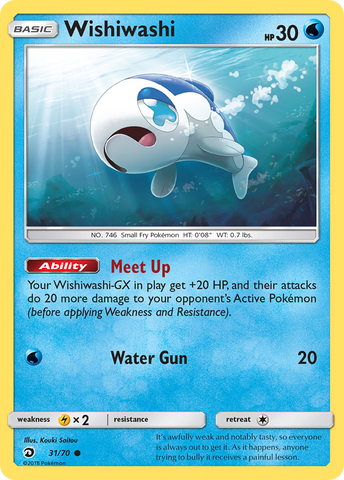 Pokemon | Wishiwashi (31/70) [Sun & Moon: Dragon Majesty] | The Nerd Merchant