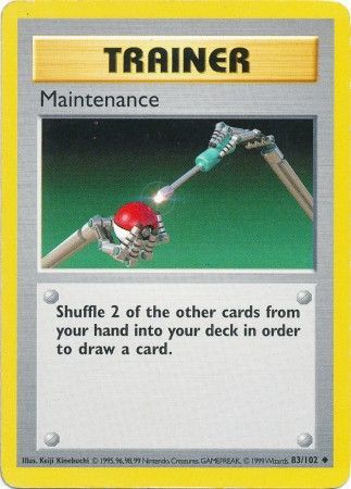 Pokemon | Maintenance (83/102) [Base Set Shadowless Unlimited] | The Nerd Merchant