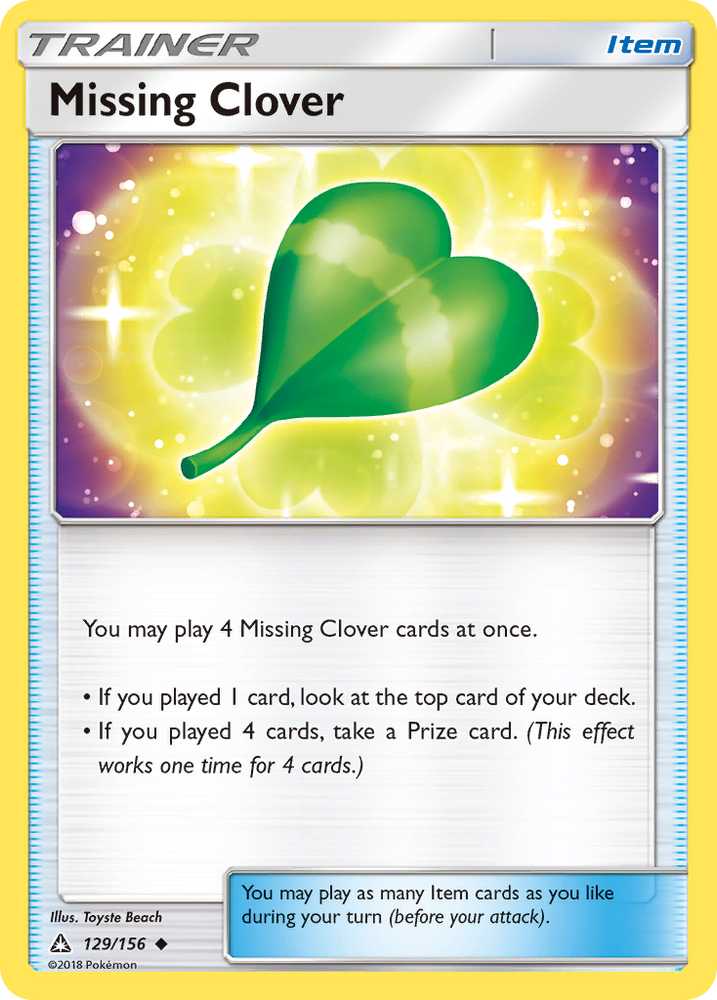 Pokemon | Missing Clover (129/156) [Sun & Moon: Ultra Prism] | The Nerd Merchant