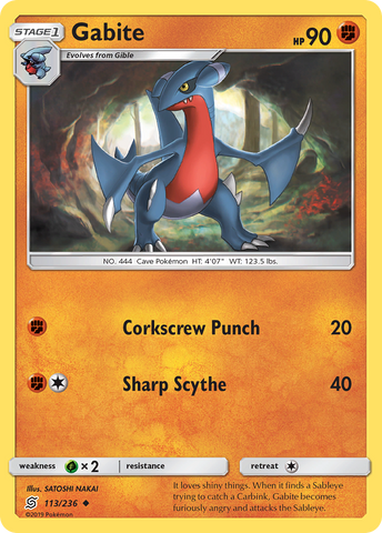 Pokemon | Gabite (113/236) [Sun & Moon: Unified Minds] | The Nerd Merchant