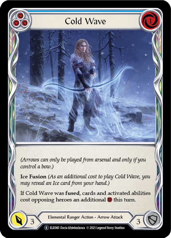 Flesh and Blood TCG | Cold Wave (Blue) [U-ELE040] (Tales of Aria Unlimited)  Unlimited Normal | The Nerd Merchant