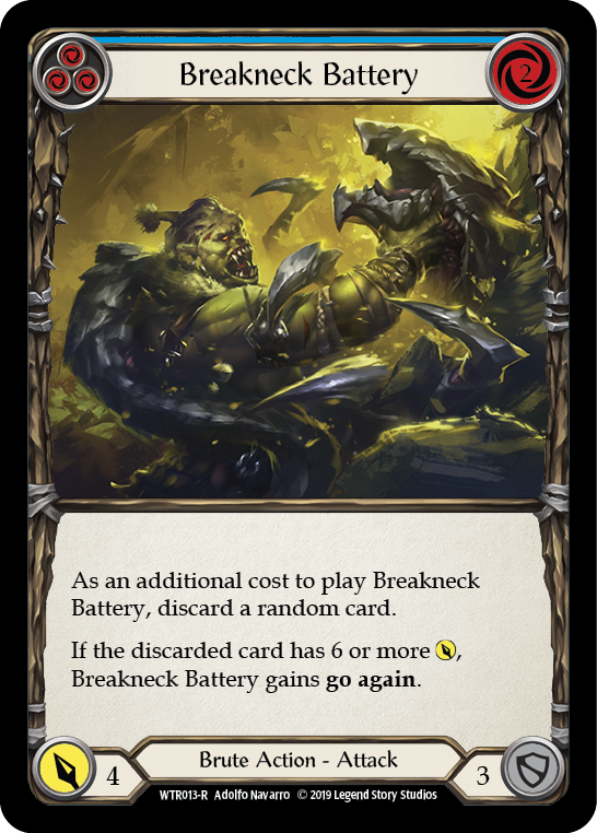Flesh and Blood TCG | Breakneck Battery (Blue) [WTR013-R] (Welcome to Rathe)  Alpha Print Normal | The Nerd Merchant