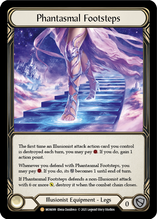 Flesh and Blood TCG | Phantasmal Footsteps [MON089-CF] (Monarch)  1st Edition Cold Foil | The Nerd Merchant