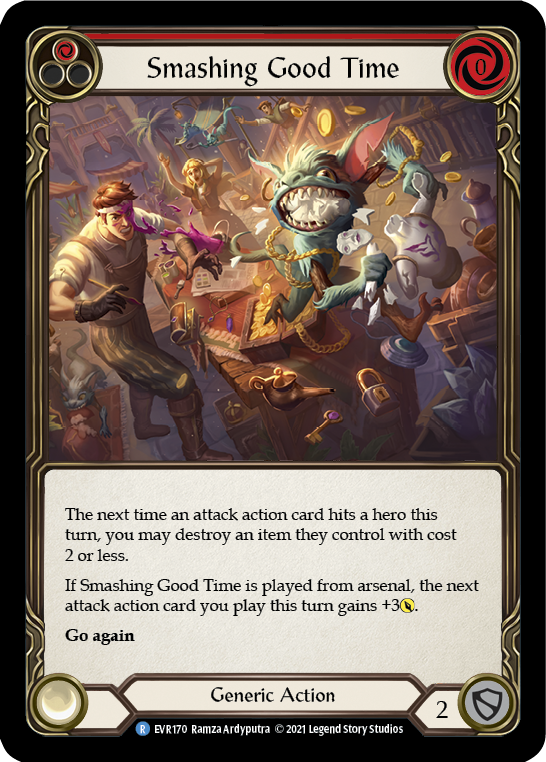 Flesh and Blood TCG | Smashing Good Time (Red) [EVR170] (Everfest)  1st Edition Rainbow Foil | The Nerd Merchant