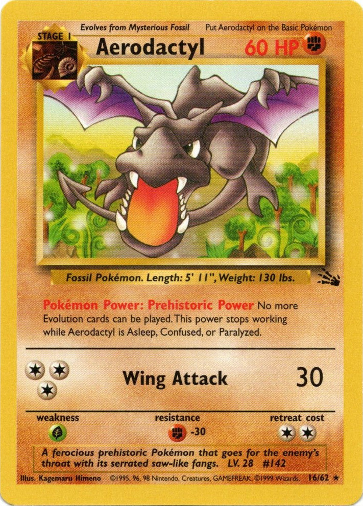 Pokemon | Aerodactyl (16/62) [Fossil Unlimited] | The Nerd Merchant