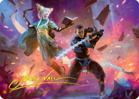 Magic | Explosive Entry Art Card (Gold-Stamped Signature) [Kamigawa: Neon Dynasty Art Series] | The Nerd Merchant