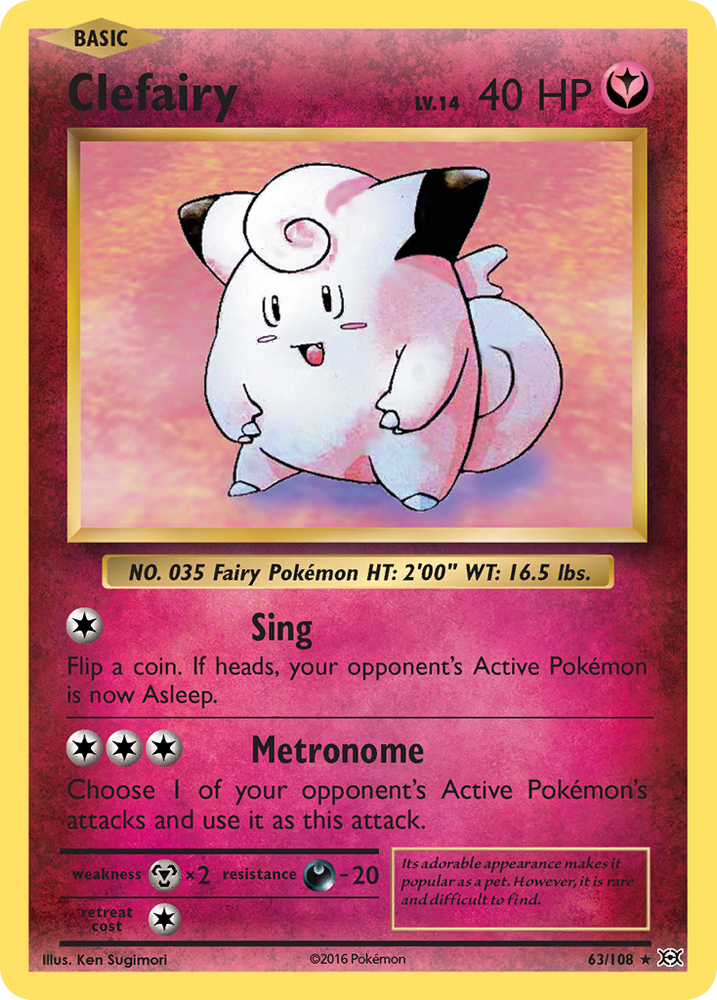 Pokemon | Clefairy (63/108) [XY: Evolutions] | The Nerd Merchant