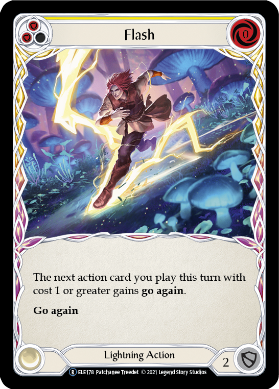 Flesh and Blood TCG | Flash (Yellow) [U-ELE178] (Tales of Aria Unlimited)  Unlimited Rainbow Foil | The Nerd Merchant