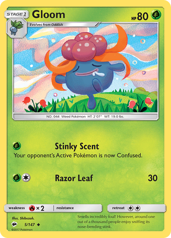 Pokemon | Gloom (5/147) [Sun & Moon: Burning Shadows] | The Nerd Merchant