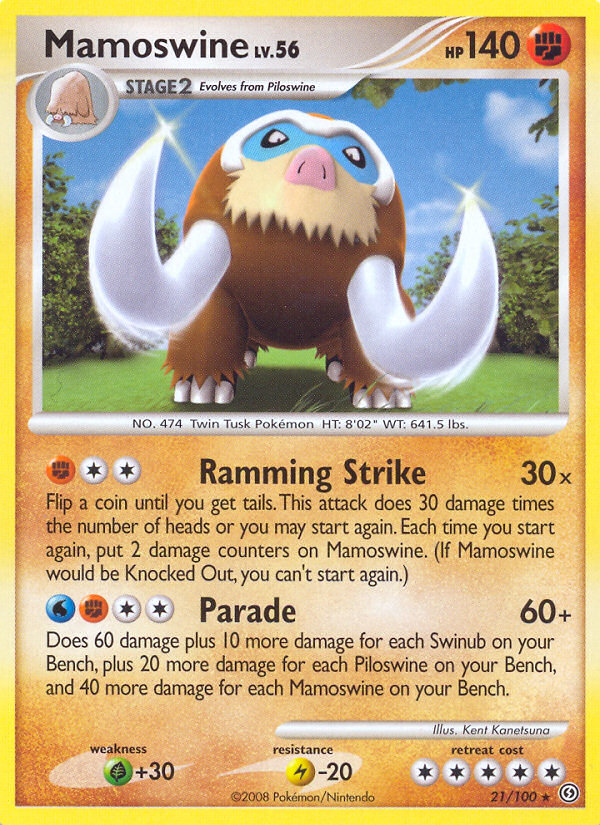 Pokemon | Mamoswine (21/100) [Diamond & Pearl: Stormfront] | The Nerd Merchant