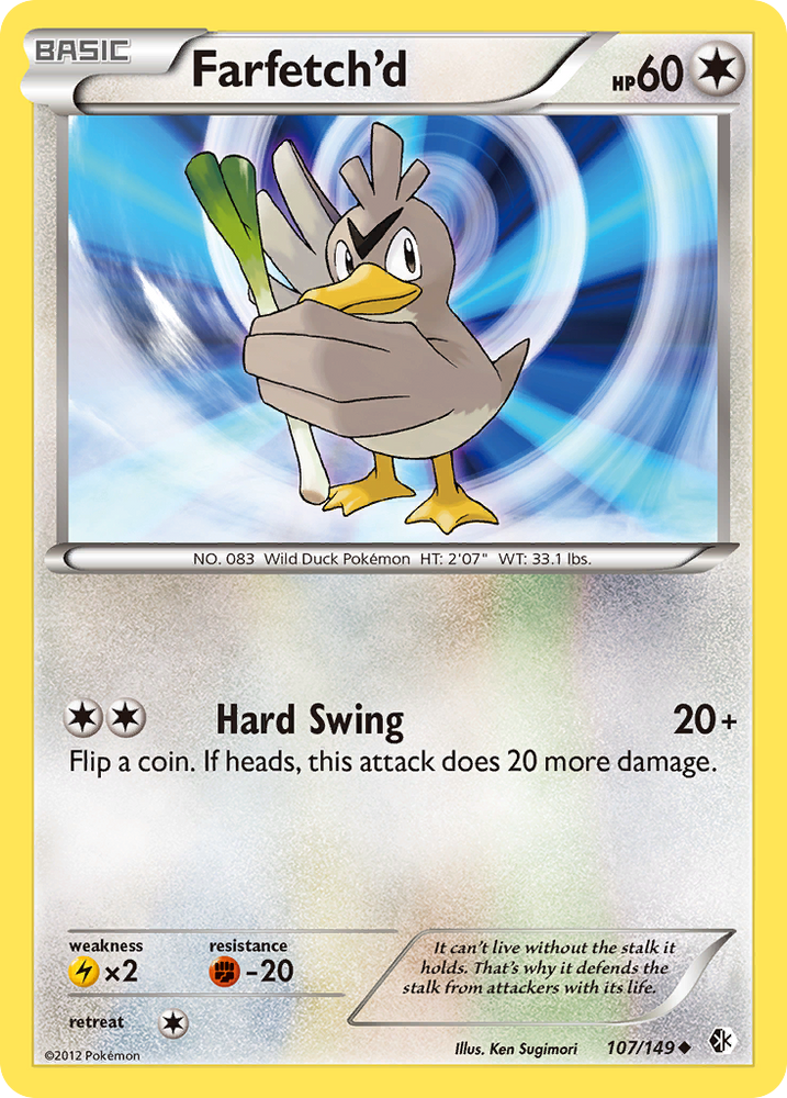 Pokemon | Farfetch'd (107/149) [Black & White: Boundaries Crossed] | The Nerd Merchant