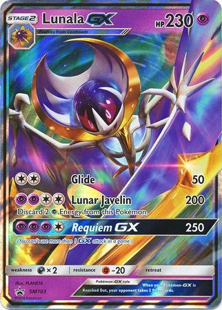 Pokemon | Lunala GX (SM103) (Jumbo Card) [Sun & Moon: Black Star Promos] | The Nerd Merchant