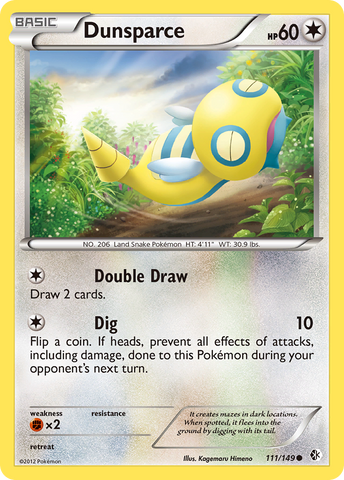 Pokemon | Dunsparce (111/149) [Black & White: Boundaries Crossed] | The Nerd Merchant