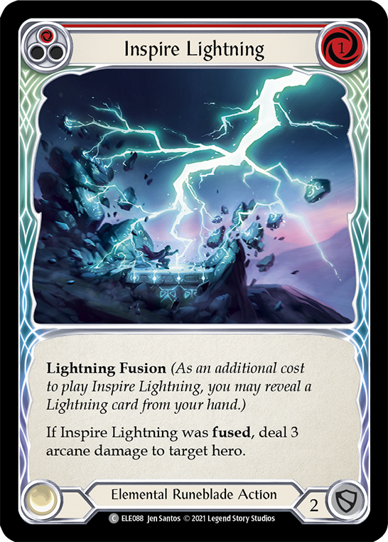 Flesh and Blood TCG | Inspire Lightning (Red) [ELE088] (Tales of Aria)  1st Edition Rainbow Foil | The Nerd Merchant