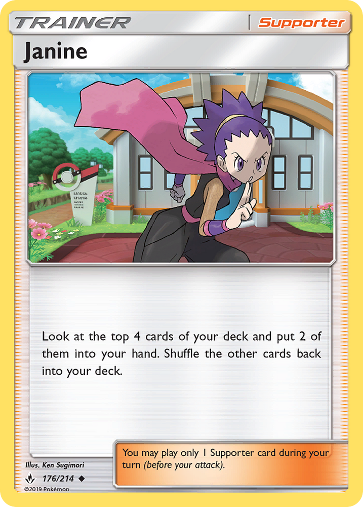 Pokemon | Janine (176/214) [Sun & Moon: Unbroken Bonds] | The Nerd Merchant