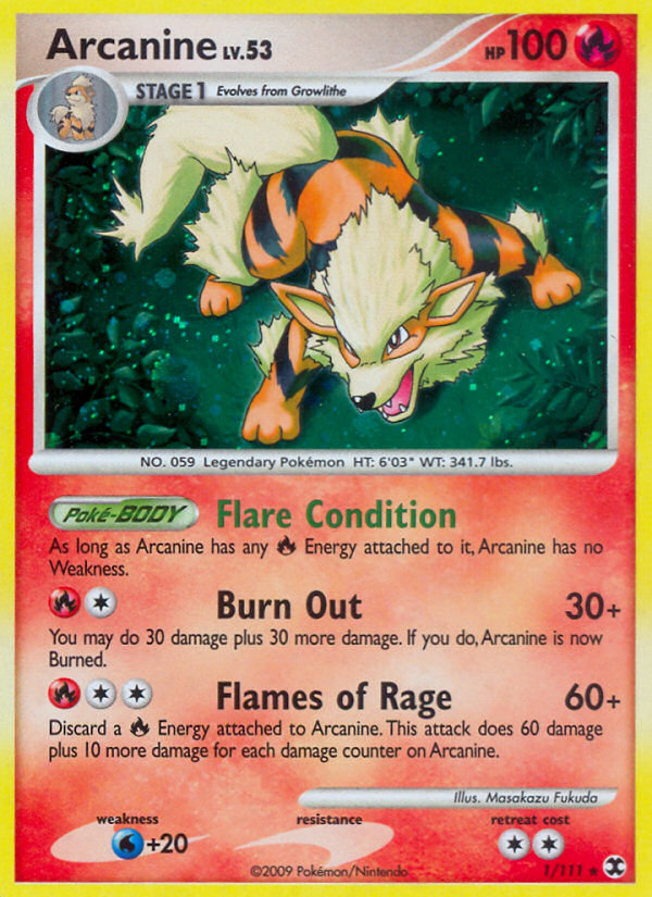 Pokemon | Arcanine (1/111) [Platinum: Rising Rivals] | The Nerd Merchant