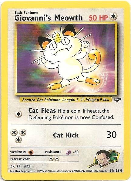 Pokemon | Giovanni's Meowth (74/132) [Gym Challenge Unlimited] | The Nerd Merchant